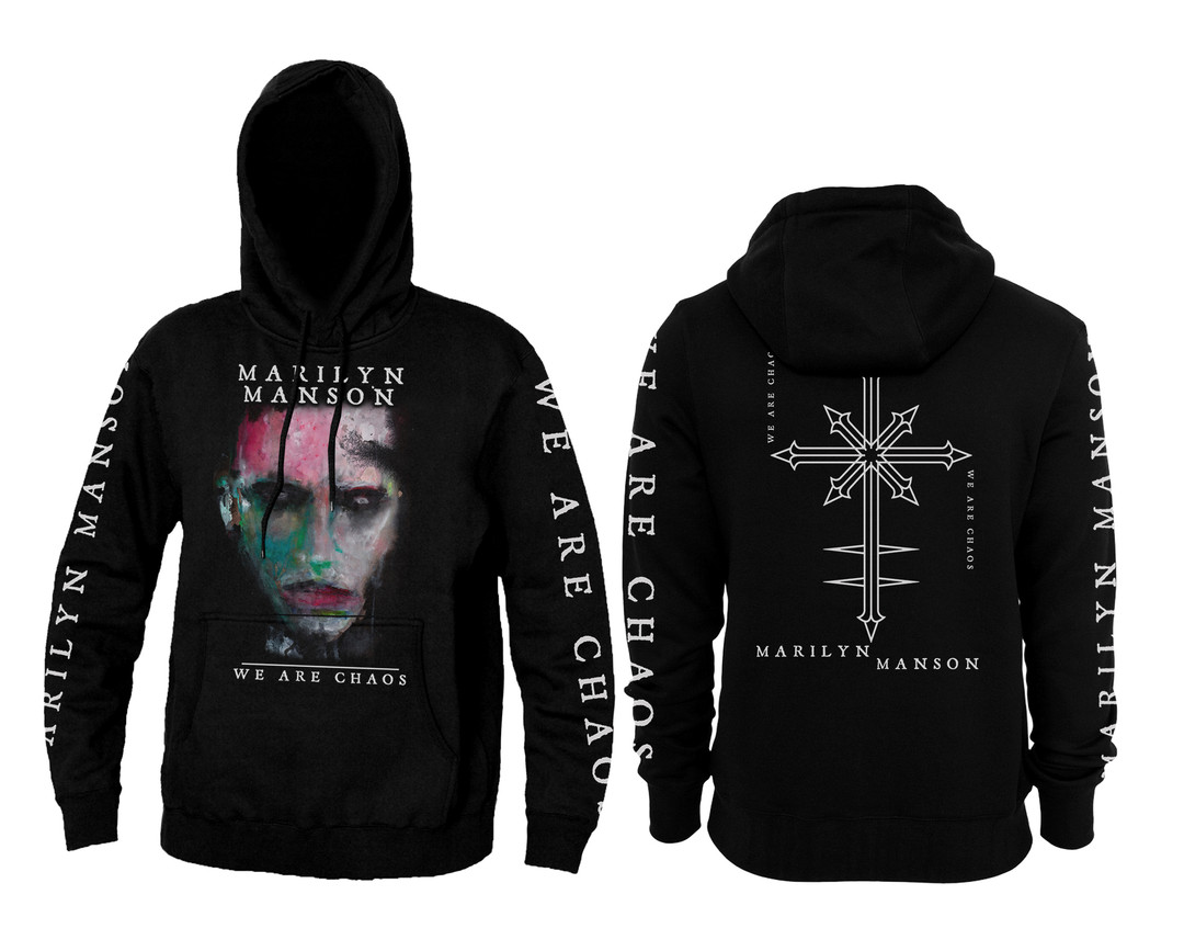 Oversized Crewneck Fleece - Sudadera con capucha Marilyn Manson, camiseta