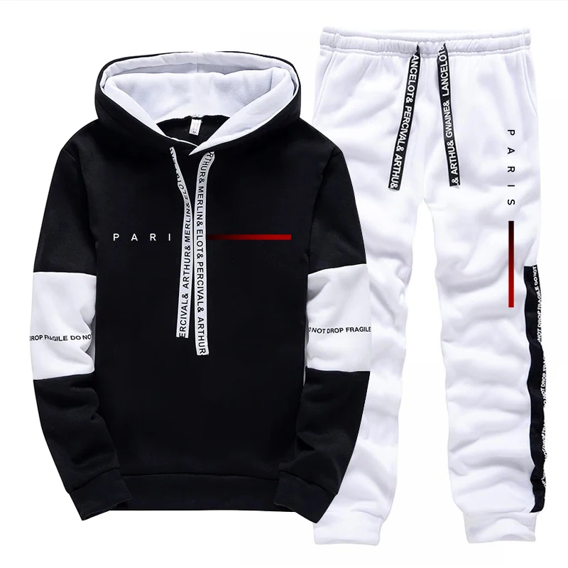 Street Fashion Casual - Conjunto de Sudadera con Capucha y