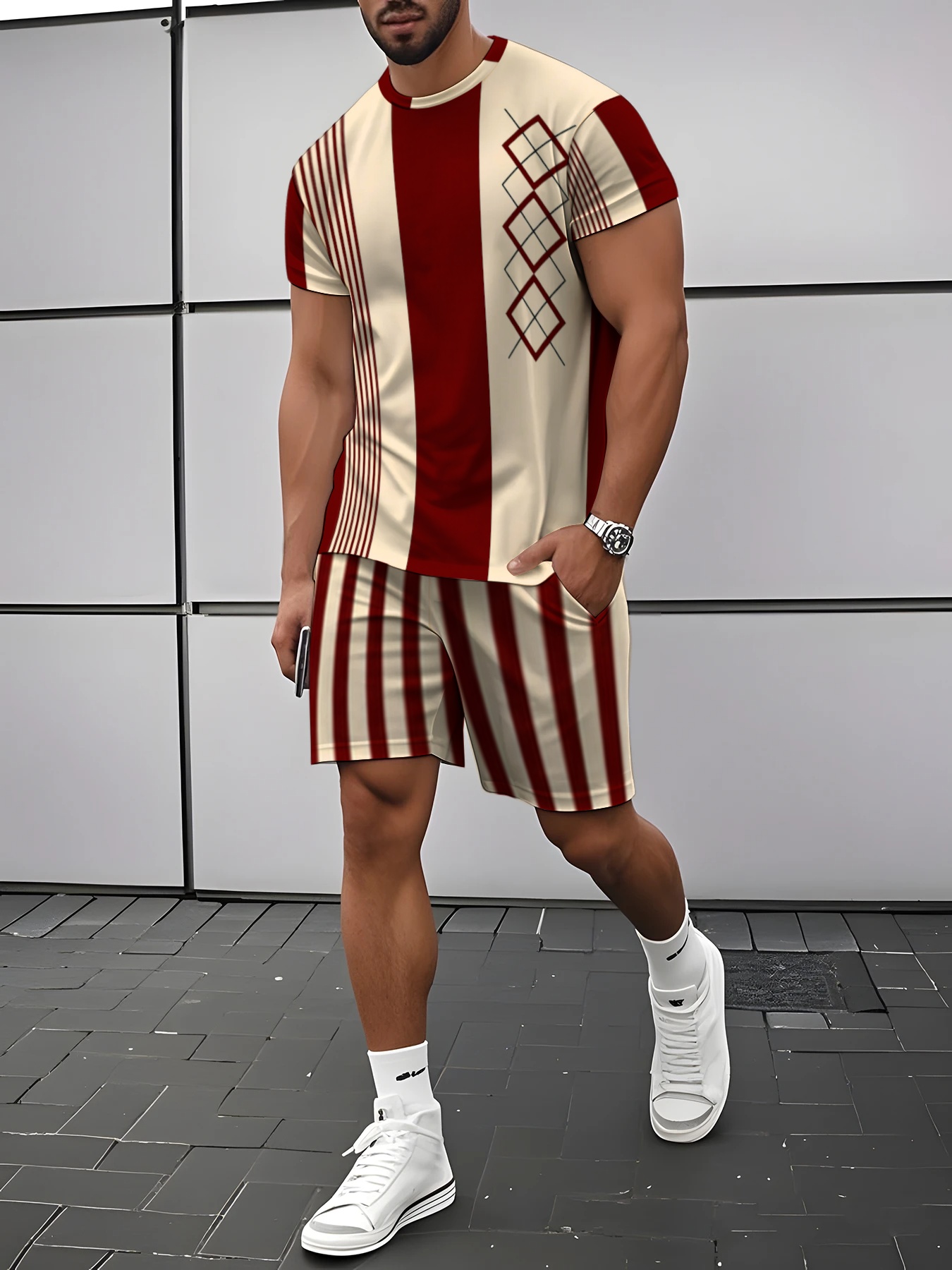 Street Fashion For 2026 - Conjunto de Pantalones Cortos y Camiseta