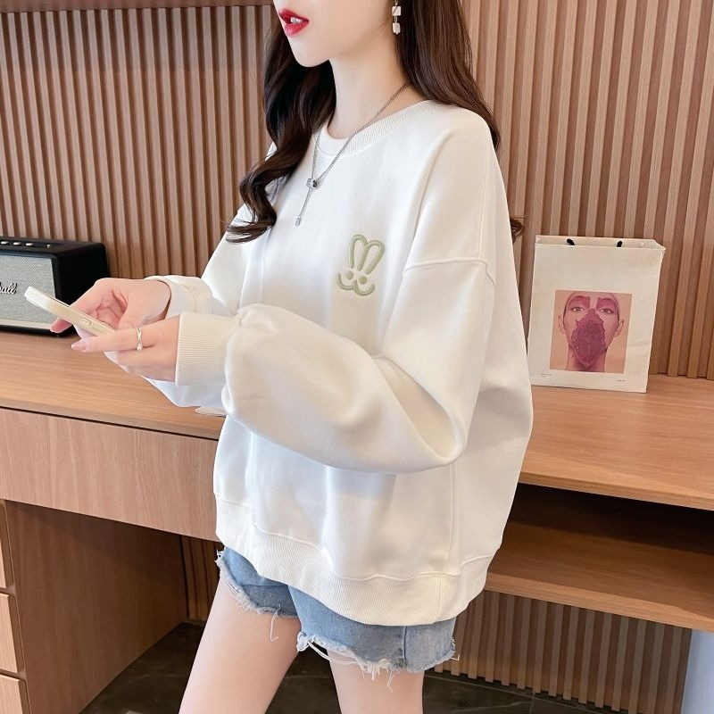 Oversized Crewneck Fleece - Sudadera Ligera de Cuello Redondo para