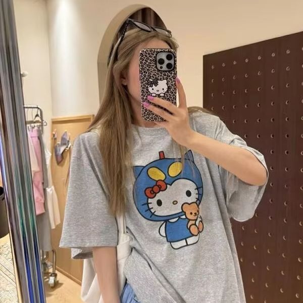 Street Fashion Casual - Camiseta de manga corta con estampado