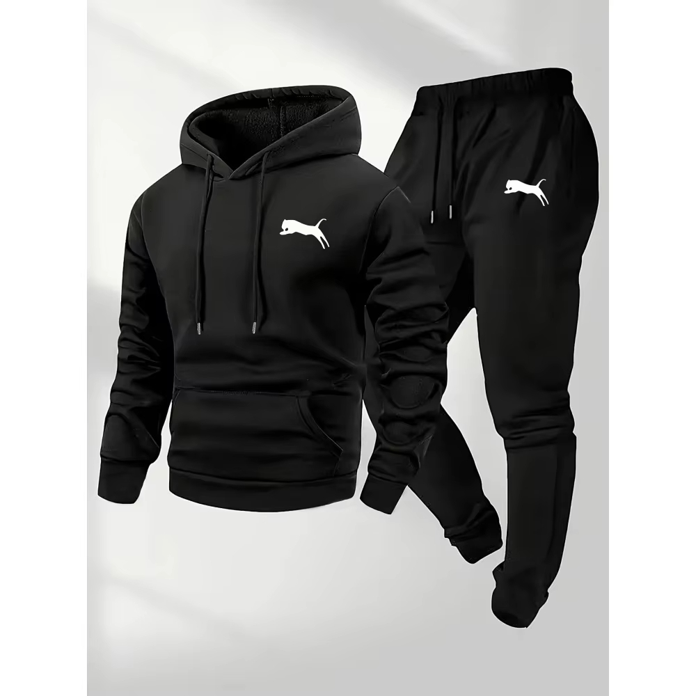 Street Fashion Casual - Conjunto de Sudadera con Capucha y