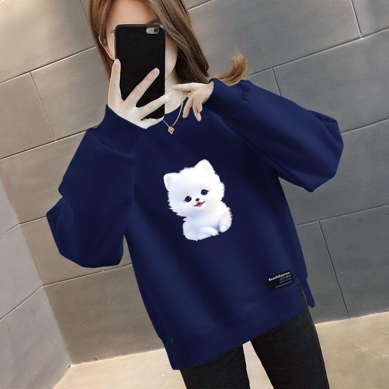 Sudadera de mujer holgada de f - Oversized Crewneck Fleece reseña y precio