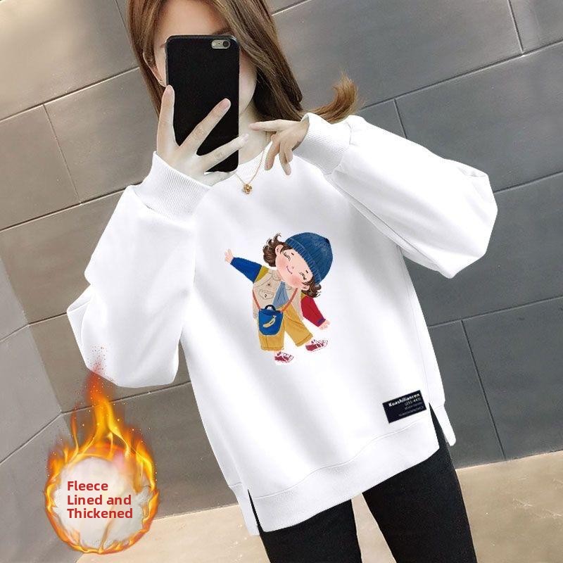Sudadera de mujer holgada de f - Oversized Crewneck Fleece reseña y precio