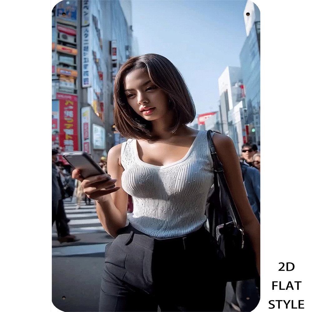 Letrero de metal retro, moda u - Urban Street Fashion Photography reseña y precio