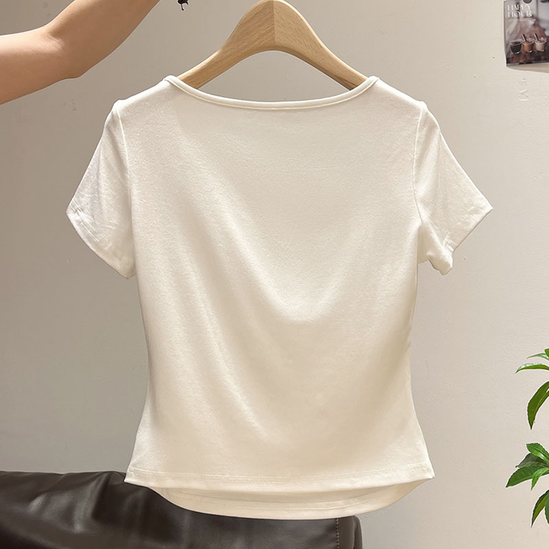 Camisetas de Mujer con Cuello  - Korean Street Fashion Female reseña y precio