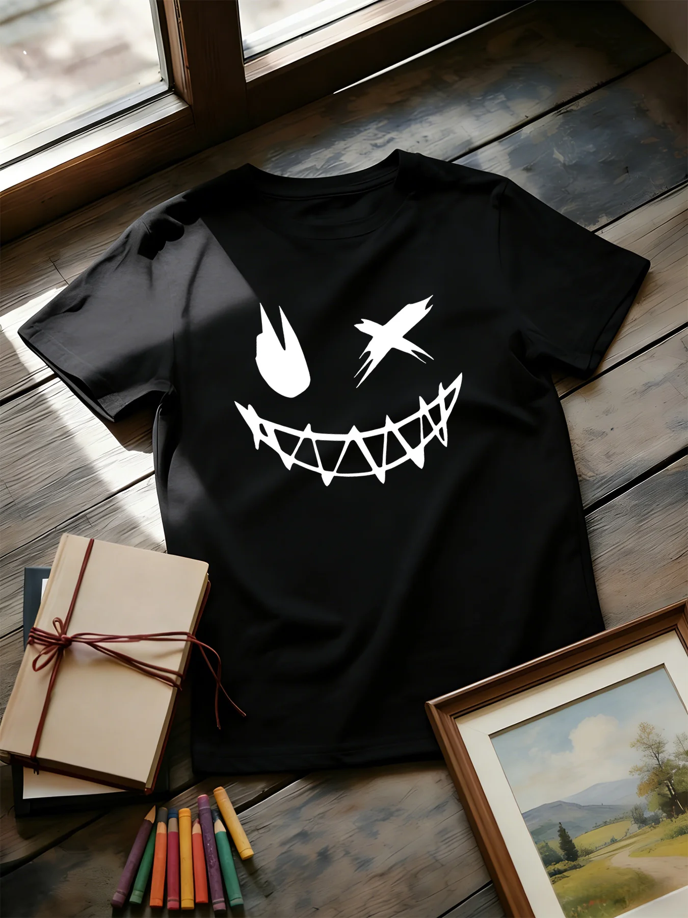 Camiseta con estampado de cara - Street Fashion Elements reseña y precio