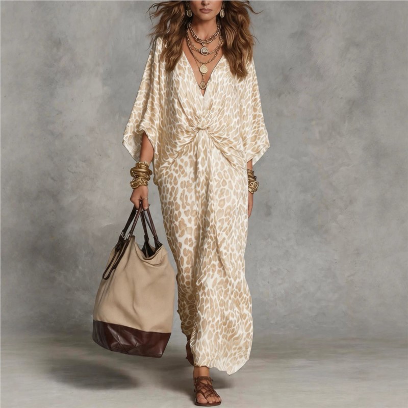 Vestido de Moda con Estampado  - Italy Fashion Street reseña y precio