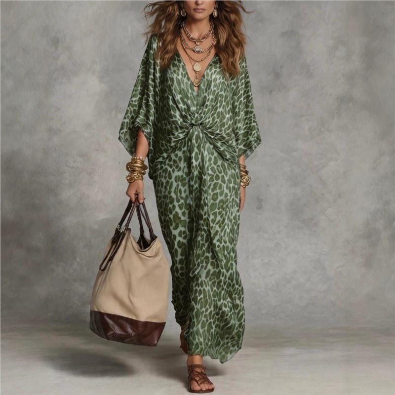 Vestido de Moda con Estampado  - Italy Fashion Street reseña y precio