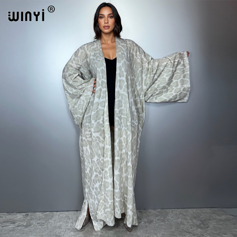 WINYI-cárdigan de leopardo de  - Street Fashion Kimono reseña y precio