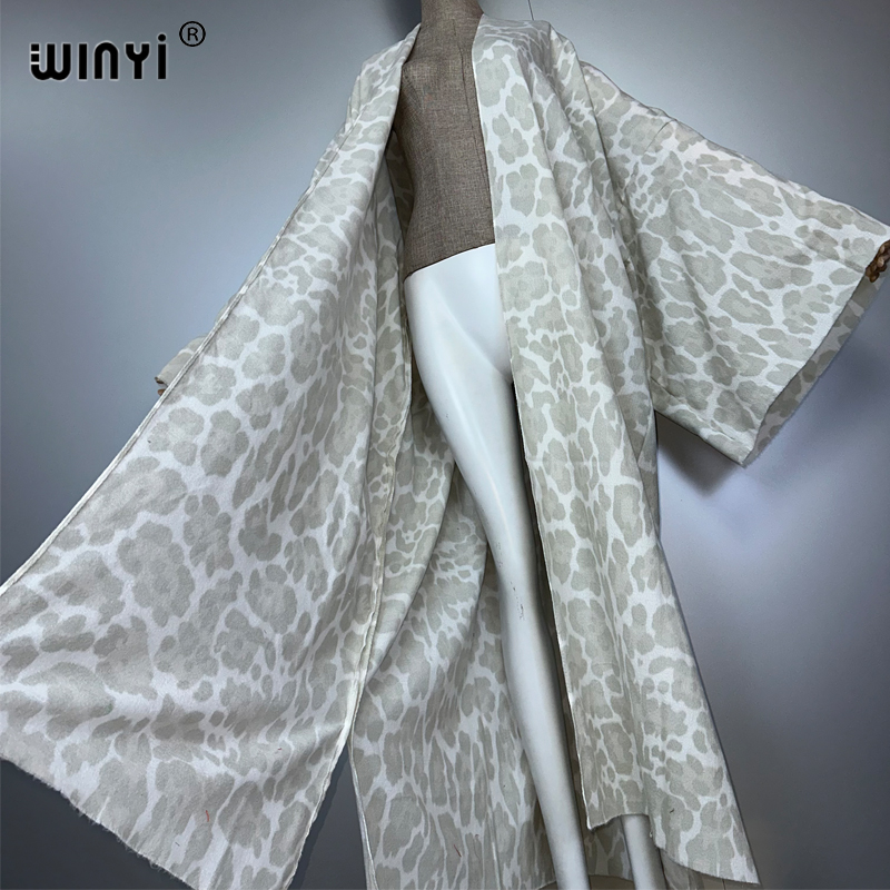 WINYI-cárdigan de leopardo de  - Street Fashion Kimono reseña y precio