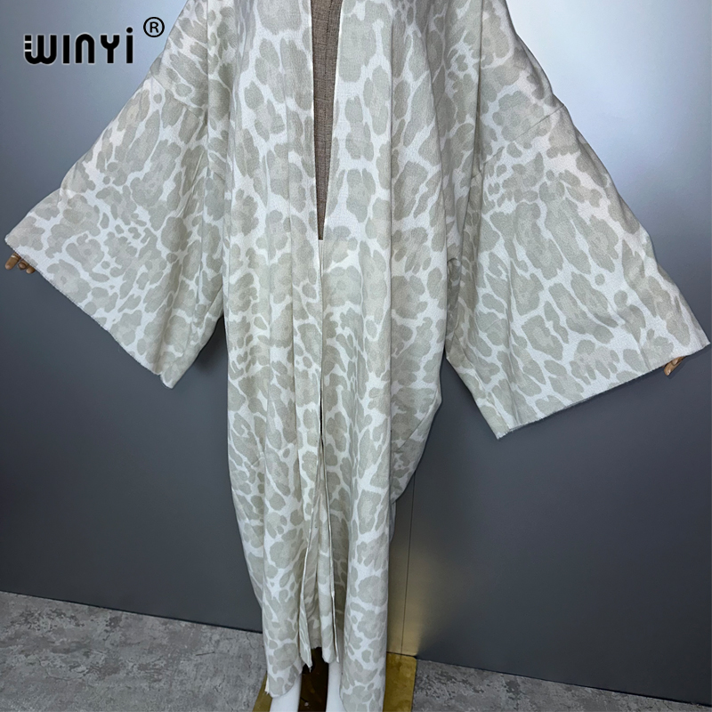 WINYI-cárdigan de leopardo de  - Street Fashion Kimono reseña y precio