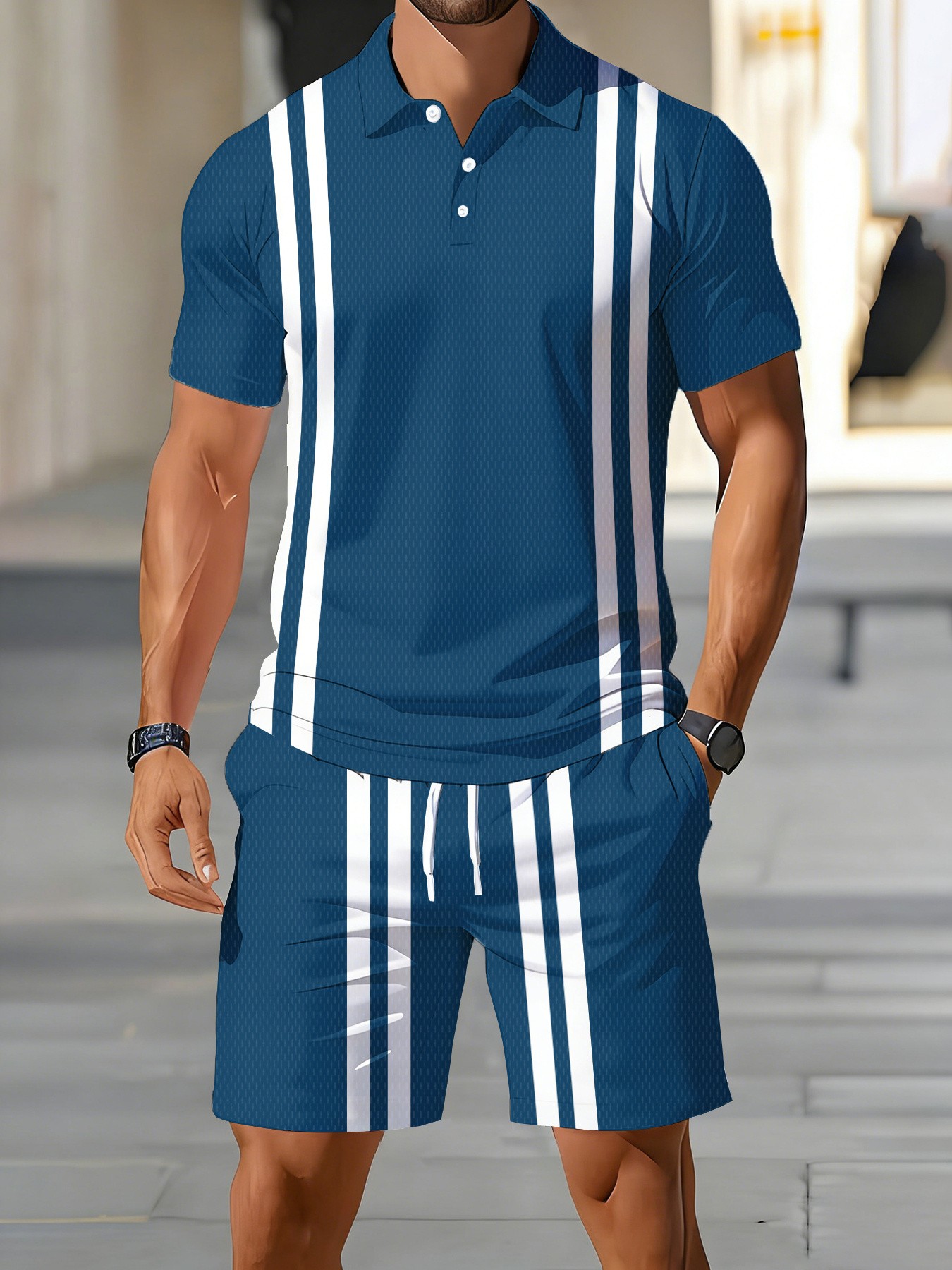 Conjunto de Polo de Manga Cort - Street Fashion For 2026 reseña y precio